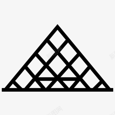 百叶窗金字塔建筑地标图标图标
