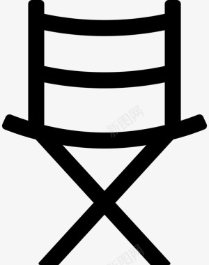 折叠椅折叠式椅子导演图标图标