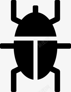 虫防病毒甲虫图标图标