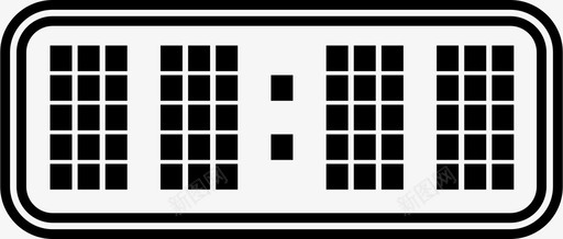 数字82方形数字钟边框数字钟图标图标