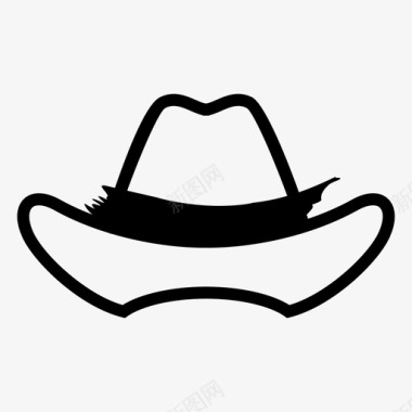 牛仔帽子帽子配件牛仔图标图标