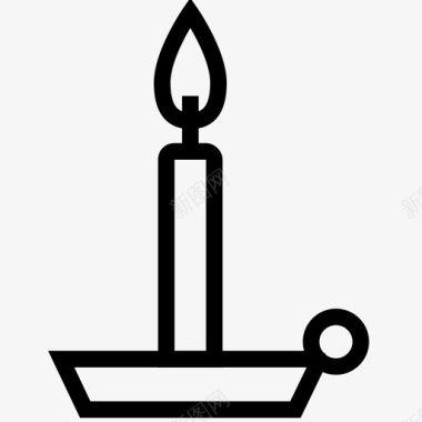 蜡烛庆祝圣诞节图标图标