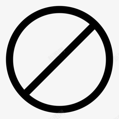 圆圈标志阻止禁止圆圈交叉图标图标