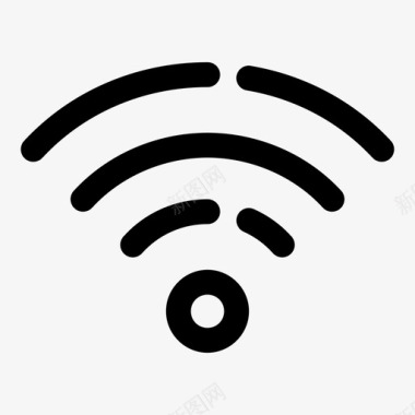 WiFi信号指示图矢量图wifi连接互联网图标图标