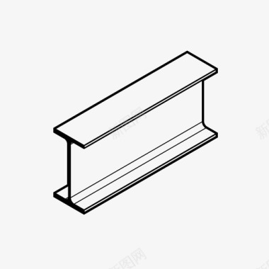 结构骨架钢梁建筑金属型材图标图标