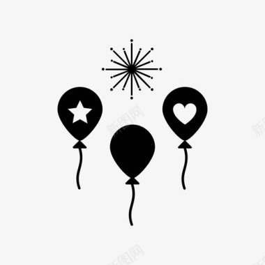 气球烟火氦气球图标图标