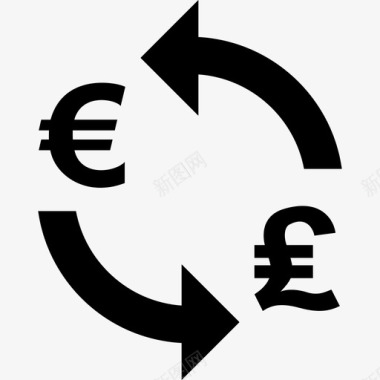 欧元对英镑货币汇率图标图标