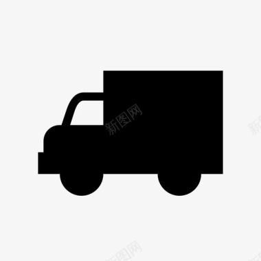 卡车箱式卡车车辆图标图标