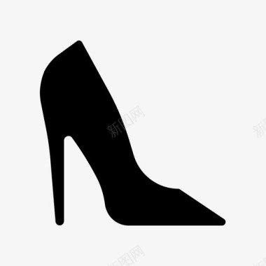 高跟鞋女杂三字形款式图标图标