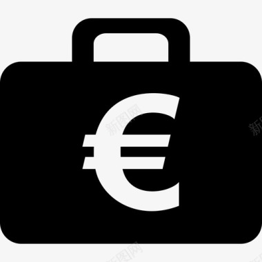 欧洲旅行箱欧元旅行箱金钱图标图标