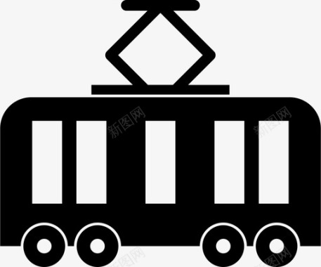 电动火车交通工具图标图标