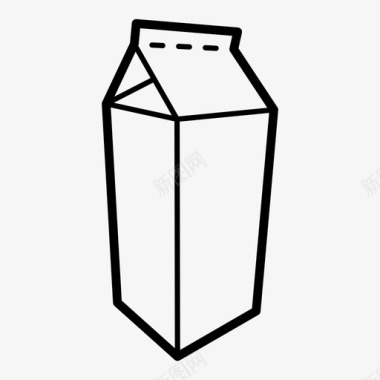 正方形盒牛奶盒奶制品饮料图标图标