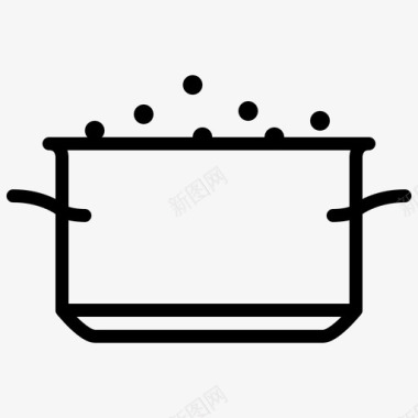 锅内开水炊具烹饪图标图标