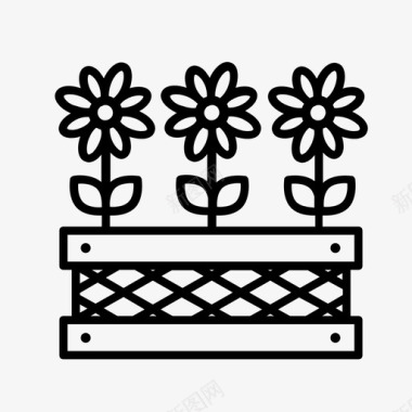 花雏菊花坛图标图标