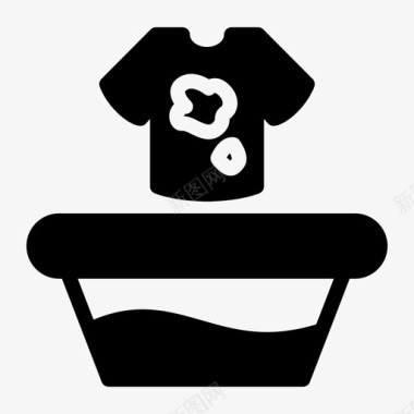 洗衣服桶衣服图标图标