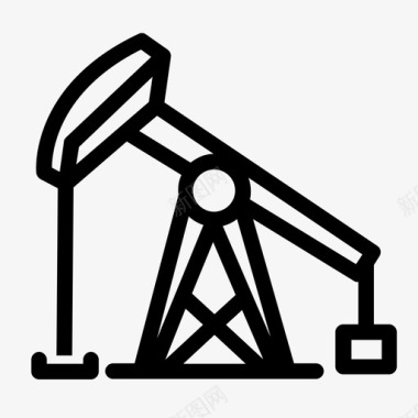 石油井架钻井天然气图标图标