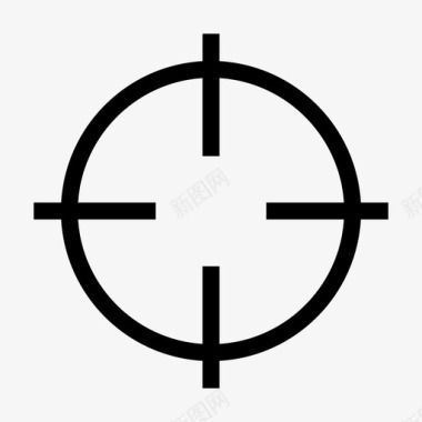 十字线瞄准狙击手图标图标