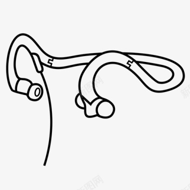 颈后运动耳机耳塞入耳图标图标