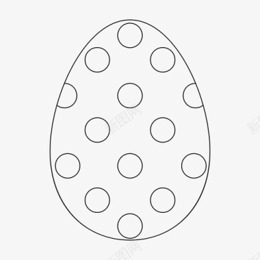 复活节彩蛋装饰圆点图标图标