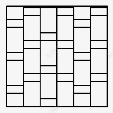 木头人纹理砖墙建筑图标图标