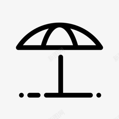 沙滩伞海洋阳伞图标图标