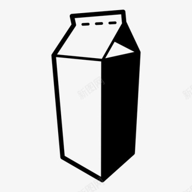牛奶牛奶盒奶制品饮料图标图标