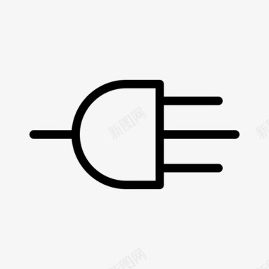 能量回收插头能量力图标图标