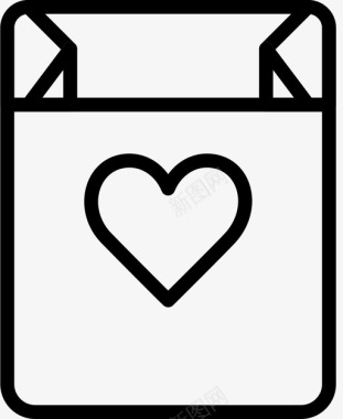 购物袋生活方式爱情图标图标