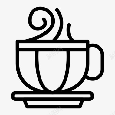 冬季热饮咖啡杯子热饮图标图标