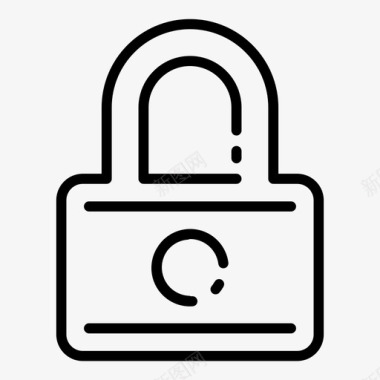 安全挂锁加密锁定图标图标