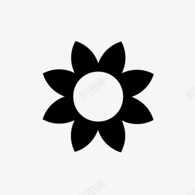 黑色向日葵向日葵雏菊自然图标图标