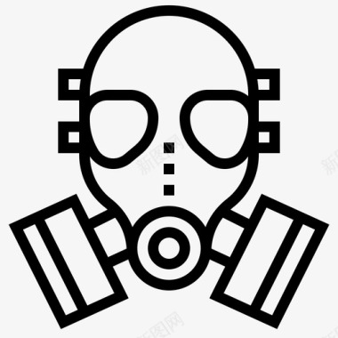 防毒面具生物化学生物图标图标