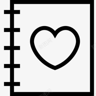 爱情书卡片宾客手册图标图标