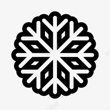 冬天的雪人雪花圣诞节水晶图标图标