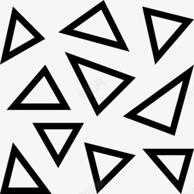 随机三角形混沌图案图标图标