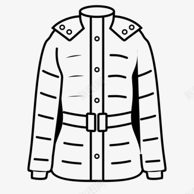 女式保暖外套夹克冬季图标图标