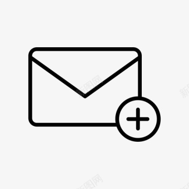 电子邮件添加创建电子邮件信封图标图标
