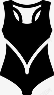 女性服装一件式泳衣服装时尚图标图标