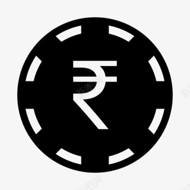 卢比硬币货币印度图标图标
