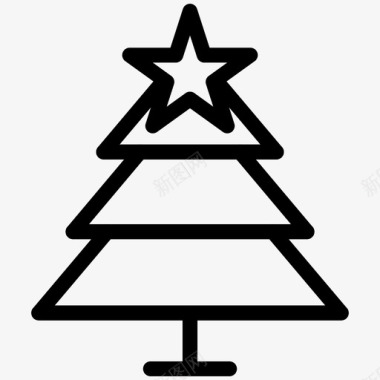 圣诞树圣诞树庆祝节日图标图标