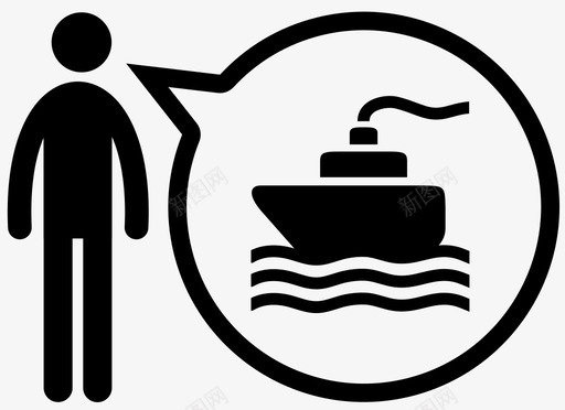 旅游顾问船游轮图标图标