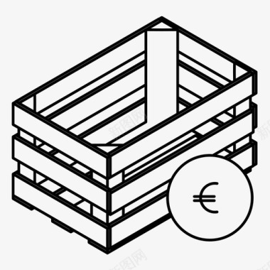 工具箱收银台板条箱图标图标