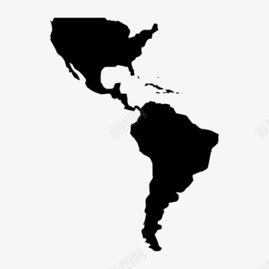 地图针美洲地图大陆国家图标图标