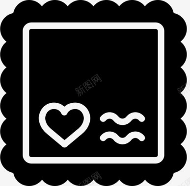 邮票生活方式爱情图标图标