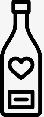 酒瓶生活方式爱情图标图标