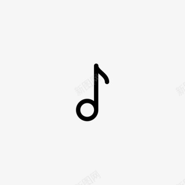 简单的音符音乐声音图标图标
