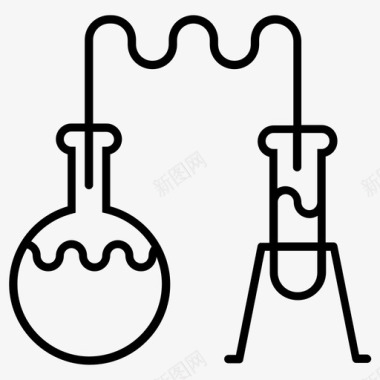 科学竞赛化学实验烧瓶图标图标