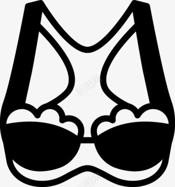 春秋女装运动胸罩服装时尚图标图标