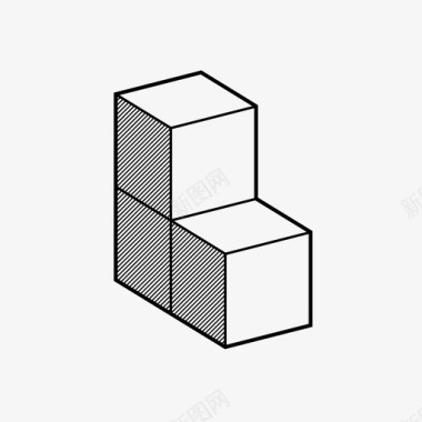 立方体soma立方体块构造形式图标图标