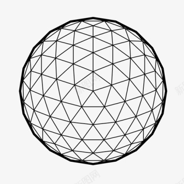 六边形测地线球建筑球图标图标